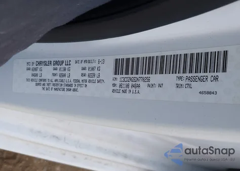 2013 Dodge Avenger Se V6 z USA, uszkodzony, nr VIN 1C3CDZAG5DN770256